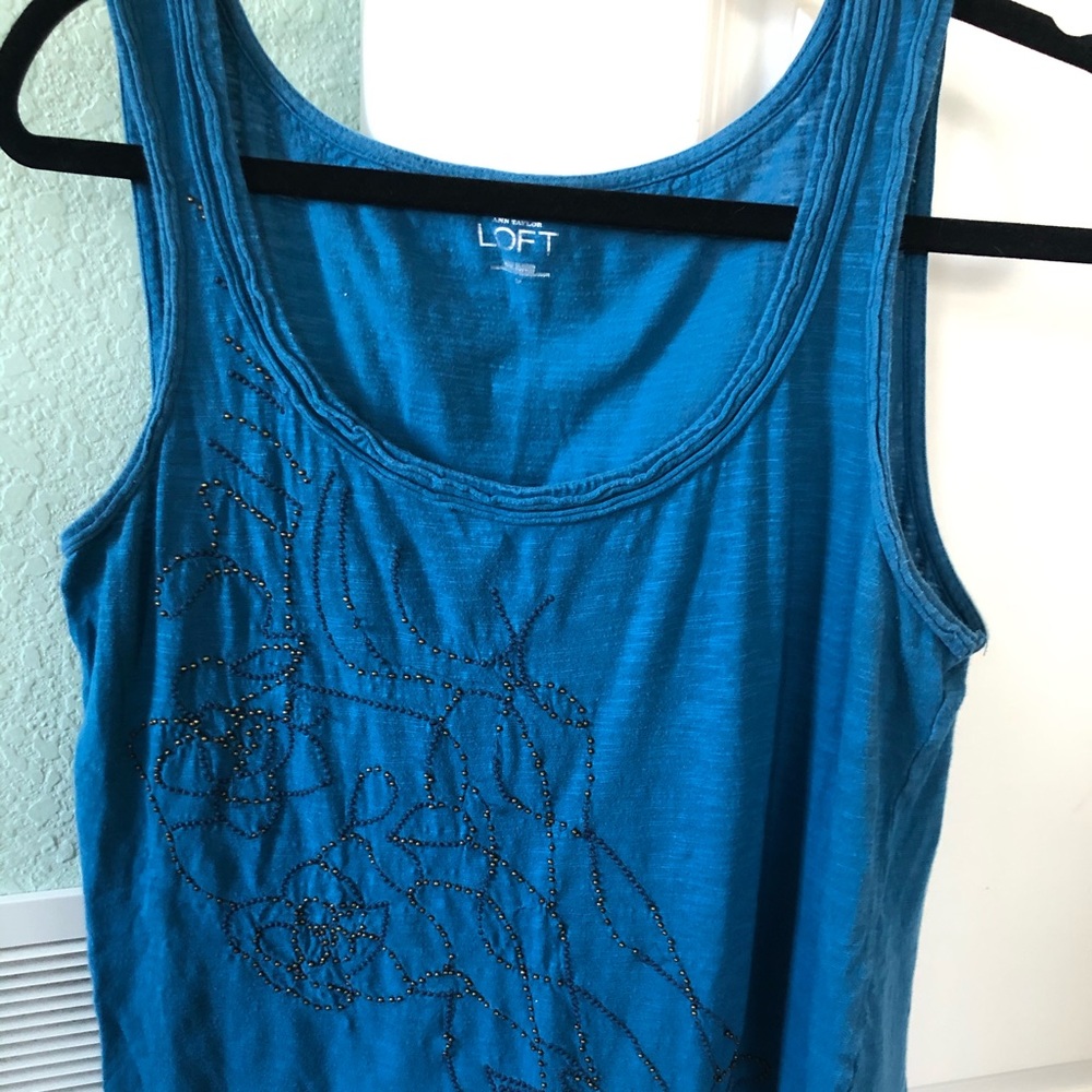 Woman’s teal cotton tank top
